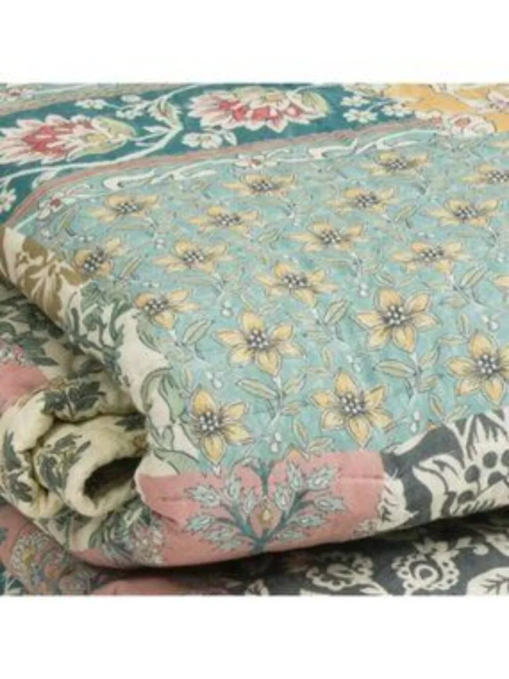 RACHEL ZOE 3pc Cotton Patchwork Quilt Set